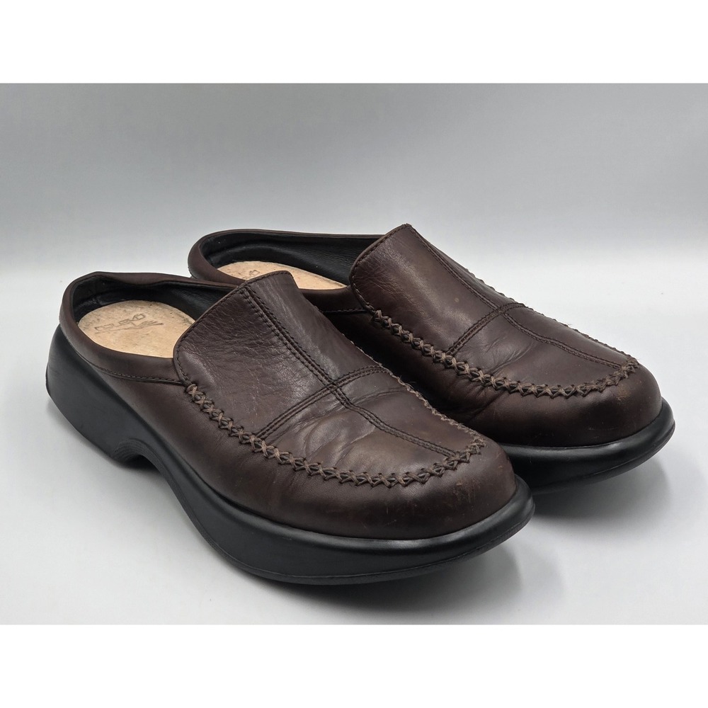 Dansko Madigan Brown Leather Mule Nurse Clogs Womens 41 US 10.5 11 Needs Insoles